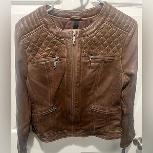 Women Brown Leather Jacket